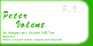 peter volent business card